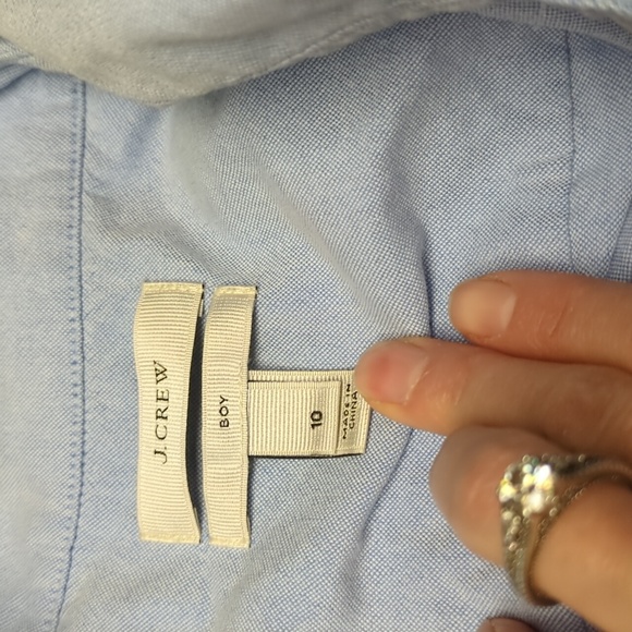 J. Crew Blue 2 Tone Oxford Boy For Button Down Shirt - Picture 4 of 5
